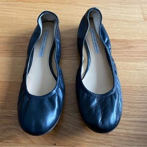 VERA WANG Napa Leather BLACK Ballet Shoes